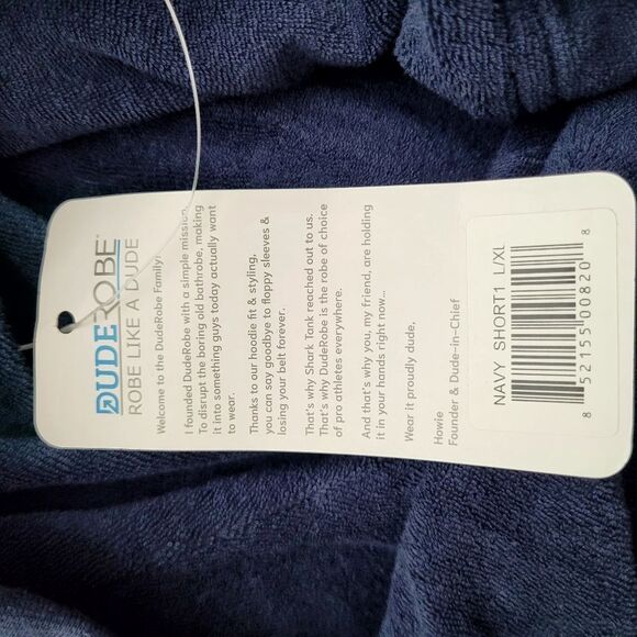 Dude Robe Terrycloth Lined Shorts Size L/XL - Picture 8 of 8